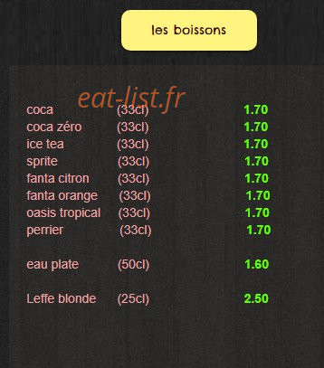 Friterie des chefs — carte page 6