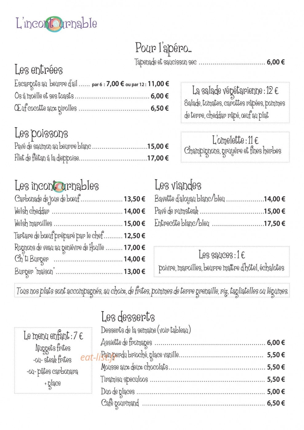 L'incontournable — carte page 1