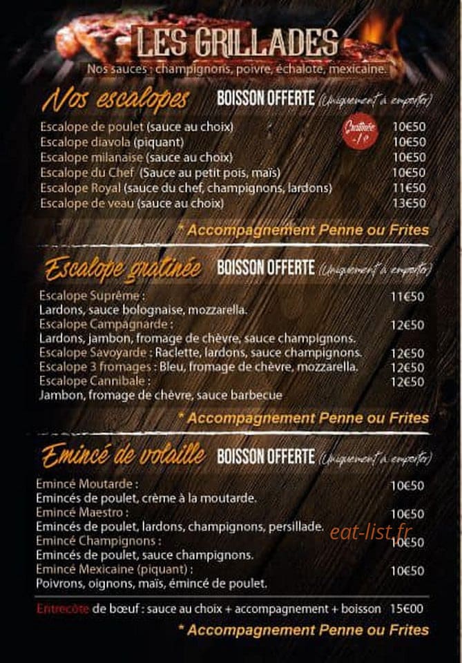 Pizza Grill — carte page 5