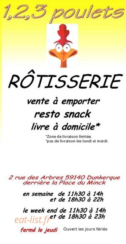 1,2,3 Poulets — carte page 1