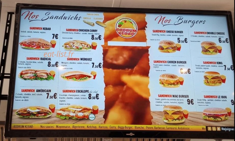 Bodrum Kebab — carte page 2