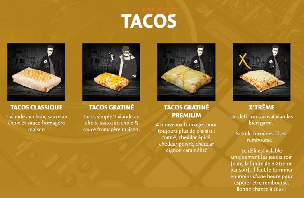 Chamas Tacos — carte page 2