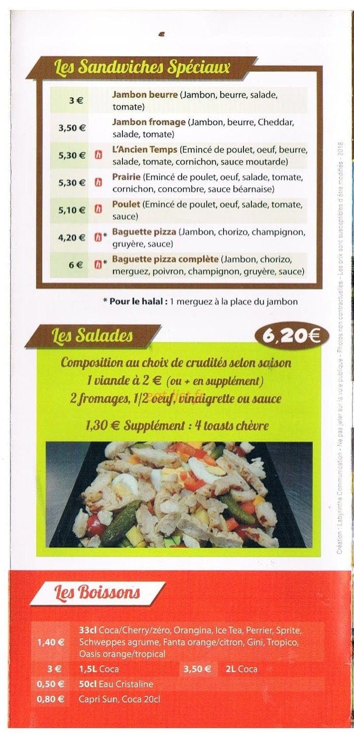 Delice frites — carte page 2