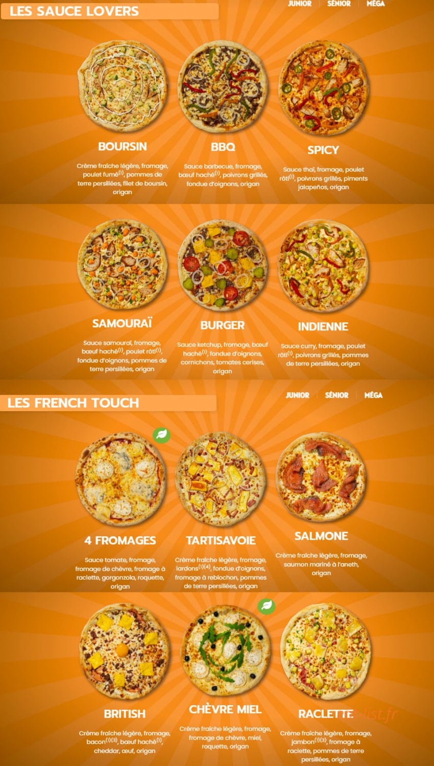 Dream's Pizza — carte page 2
