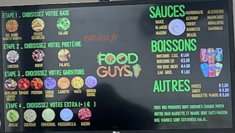 Food guys — carte page 2