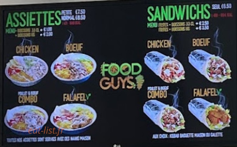 Food guys — carte page 1