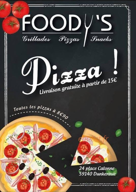 Foody's — carte page 1