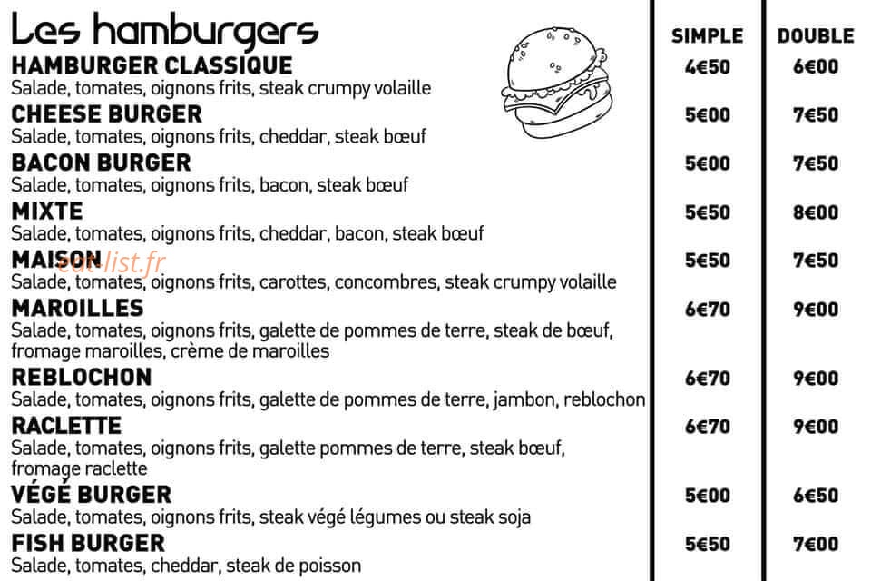 Friterie de la Plage — carte page 4