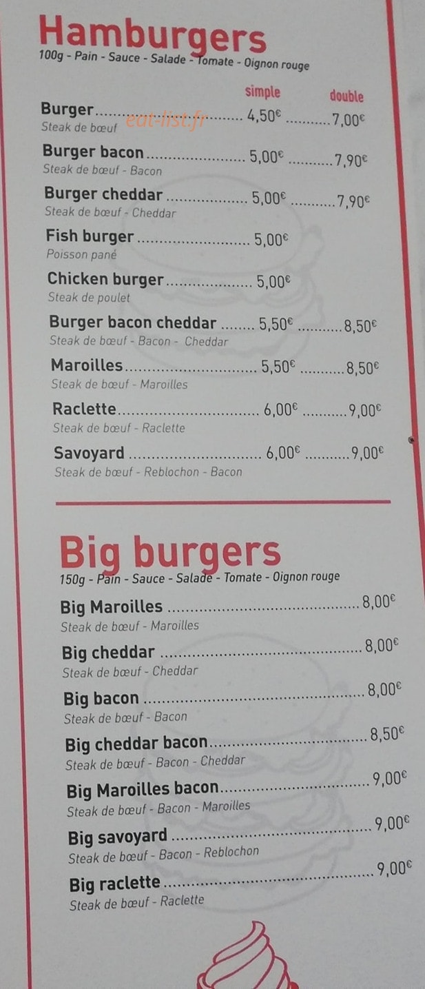 Friterie Du Mynck — carte page 3