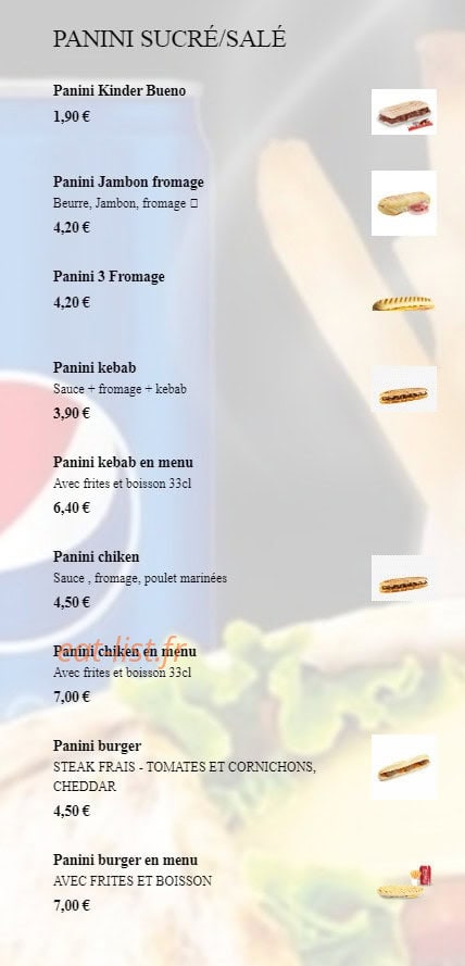 Gourmandises dk — carte page 14