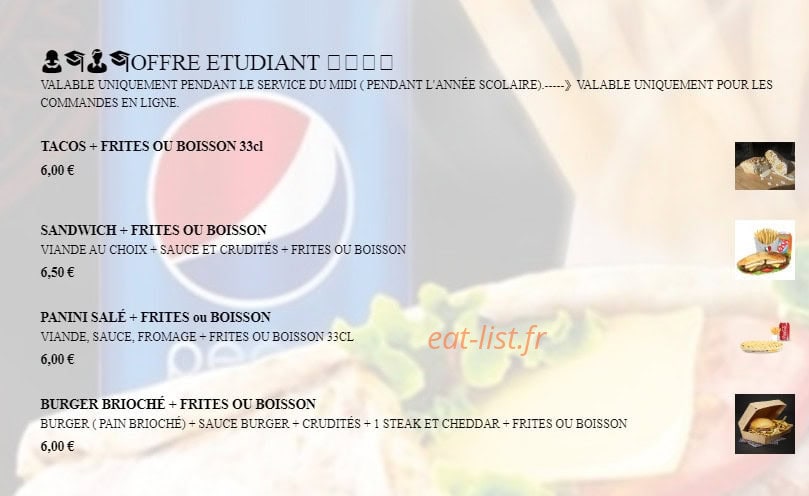 Gourmandises dk — carte page 1
