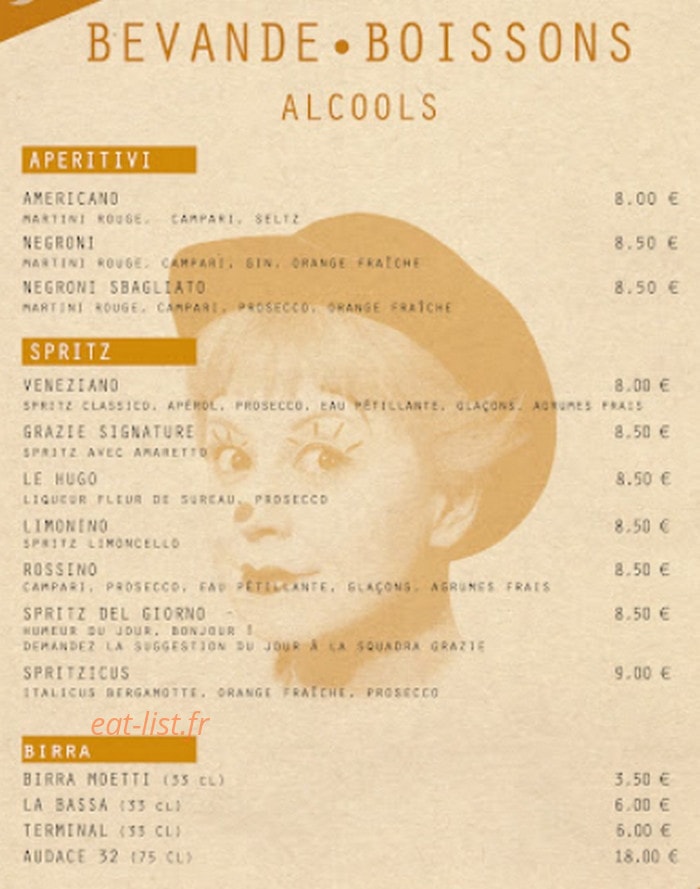 Grazie la pizzeria — carte page 3