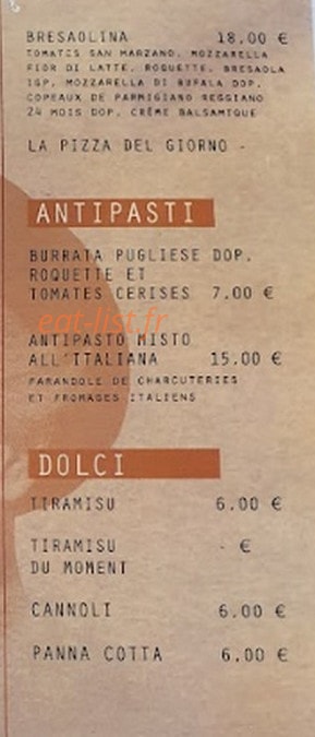 Grazie la pizzeria — carte page 2