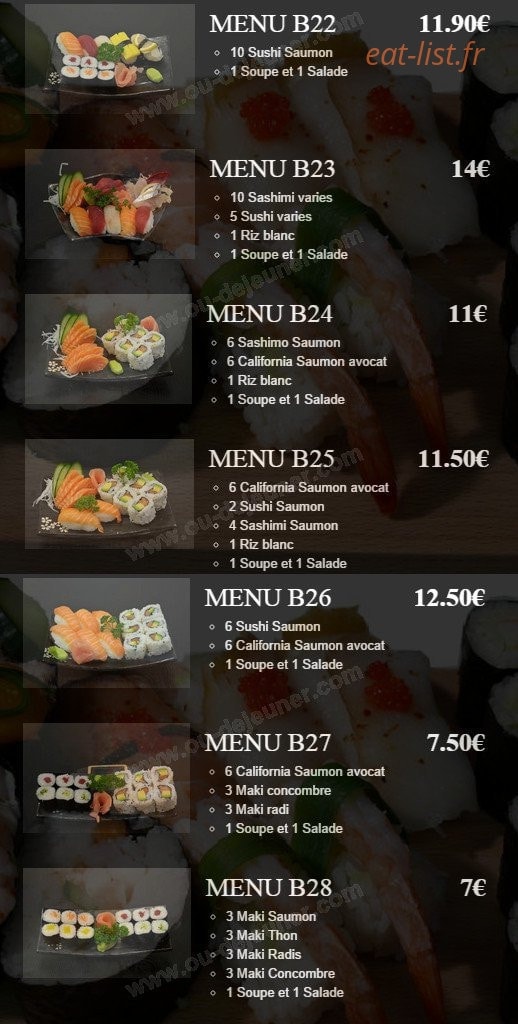 He's Sushi — carte page 4