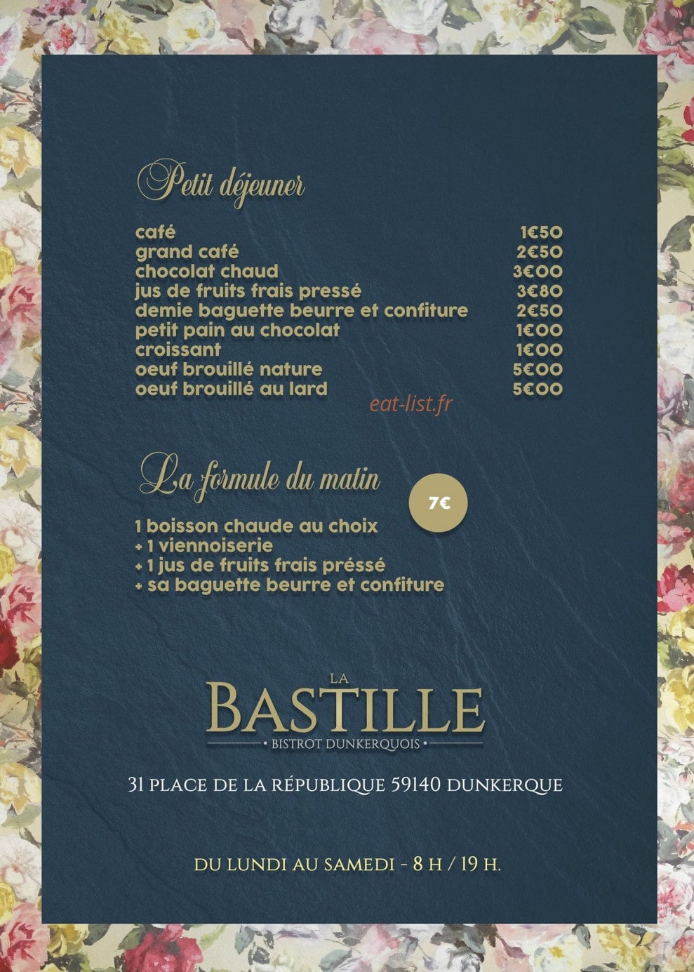 La Bastille — carte page 1