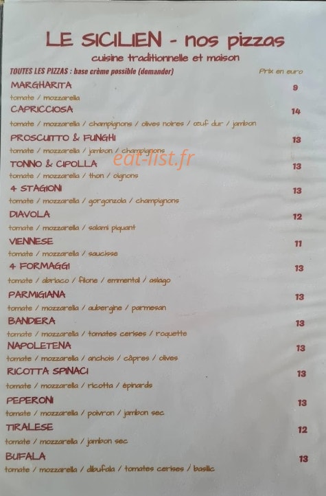 Le Sicilien — carte page 1