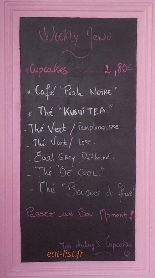 Miss Audrey's Cupcakes — carte page 1