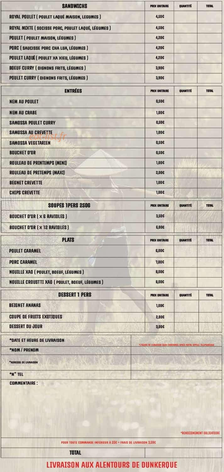 O Viet'Miam — carte page 2