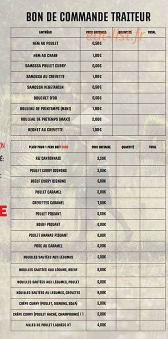 O Viet'Miam — carte page 3