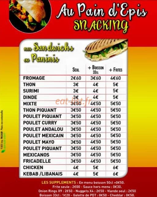 Pain d'épis — carte page 1