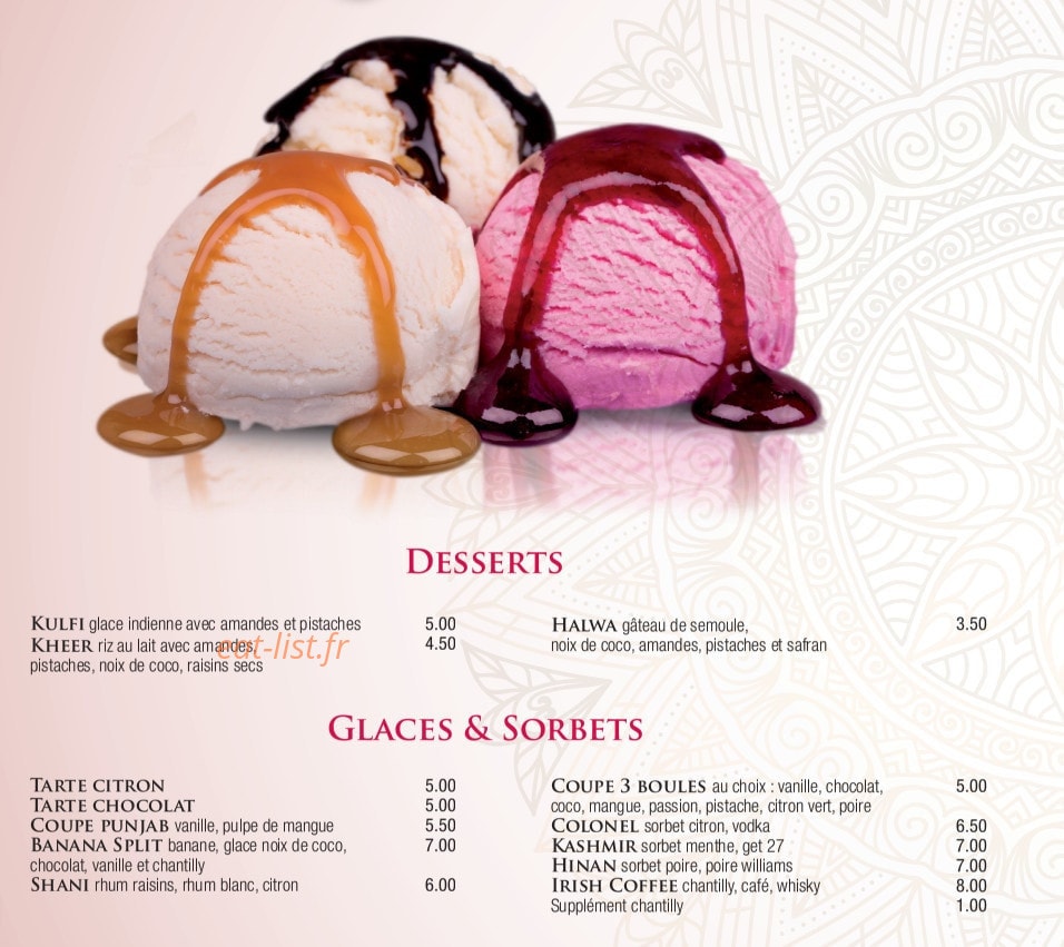 Restaurant Punjab — carte page 5