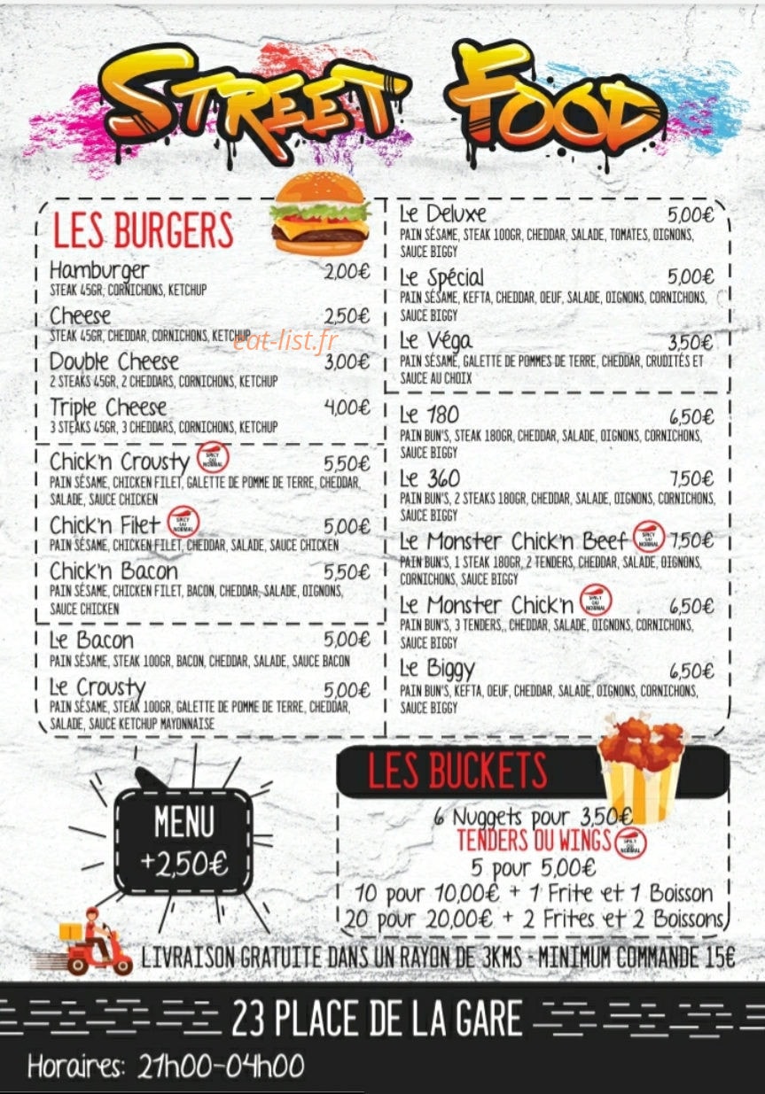 Street food — carte page 2