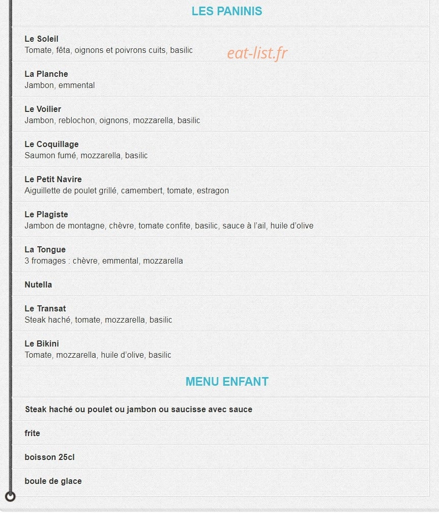 Sucré Salé — carte page 2