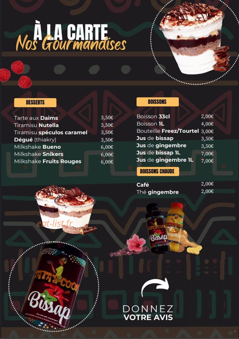 Tata's Cook — carte page 5