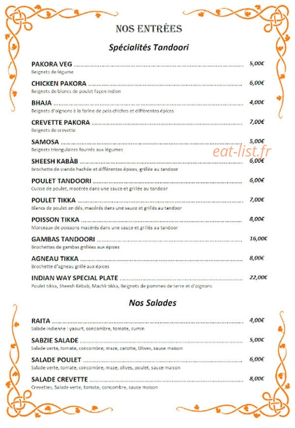 the indian way — carte page 1