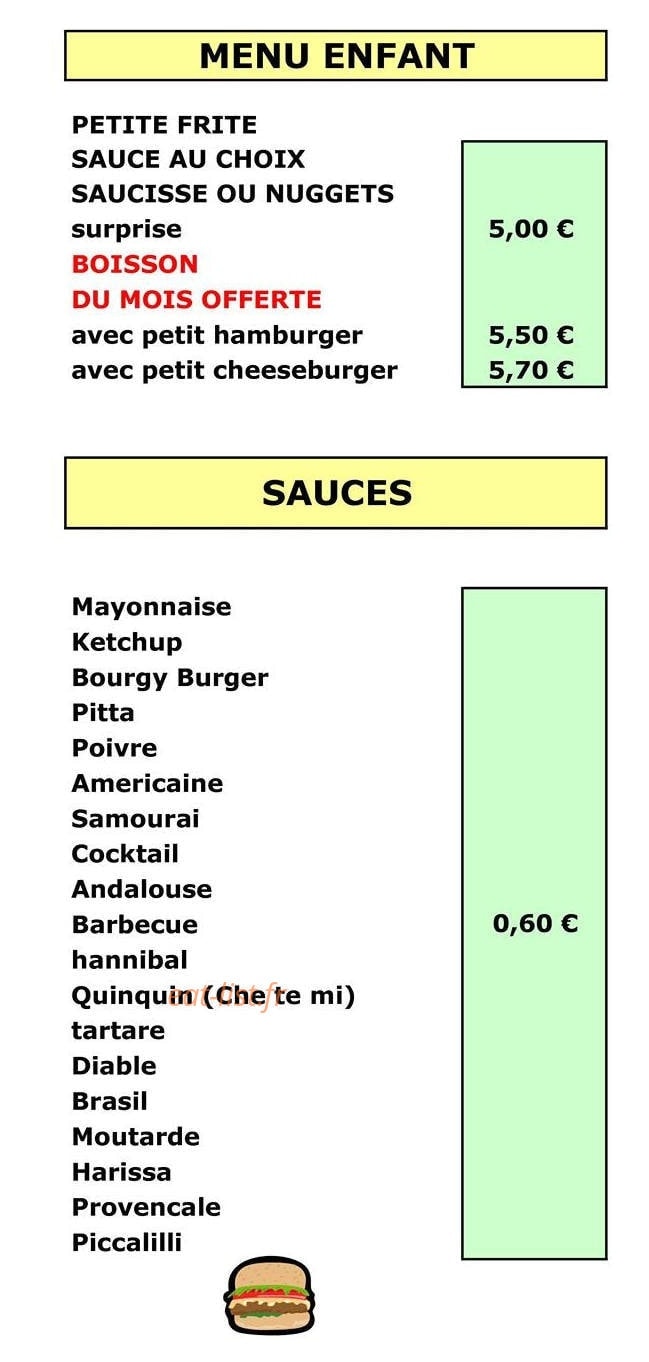 Friterie d'Iwuy — carte page 2
