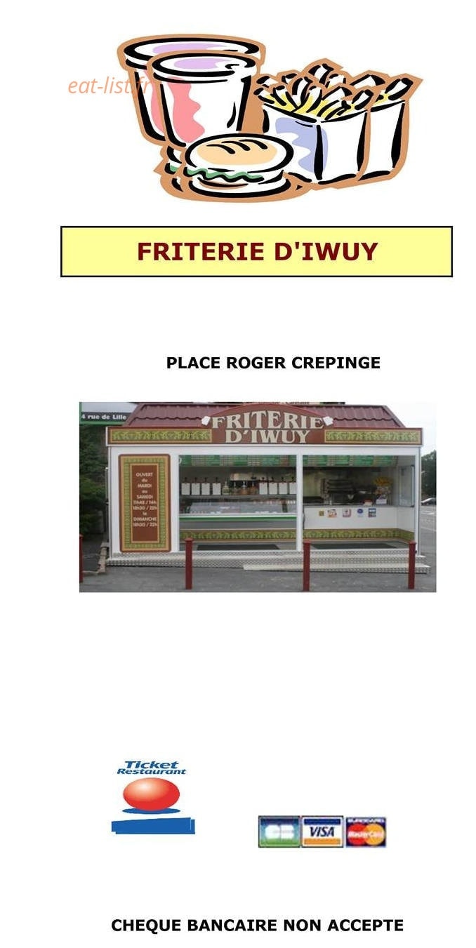 Friterie d'Iwuy — carte page 1