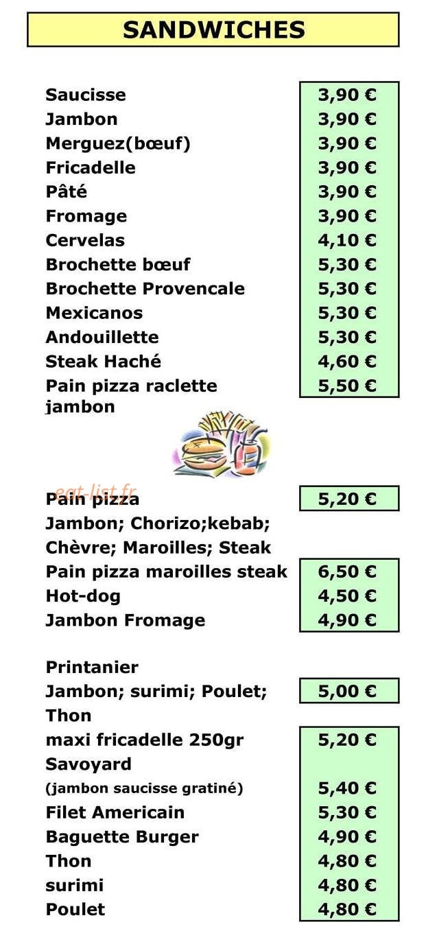 Friterie d'Iwuy — carte page 5