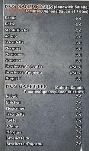 Royal Kebab — carte page 3