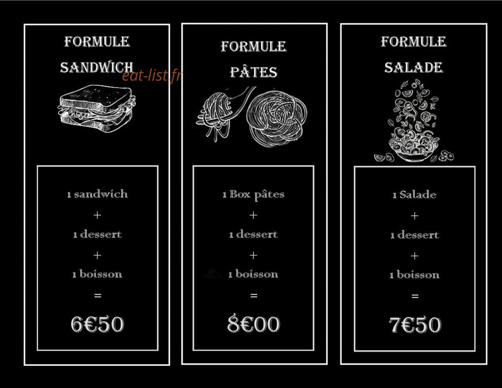 Au Comptoir Des Gourmands — carte page 1