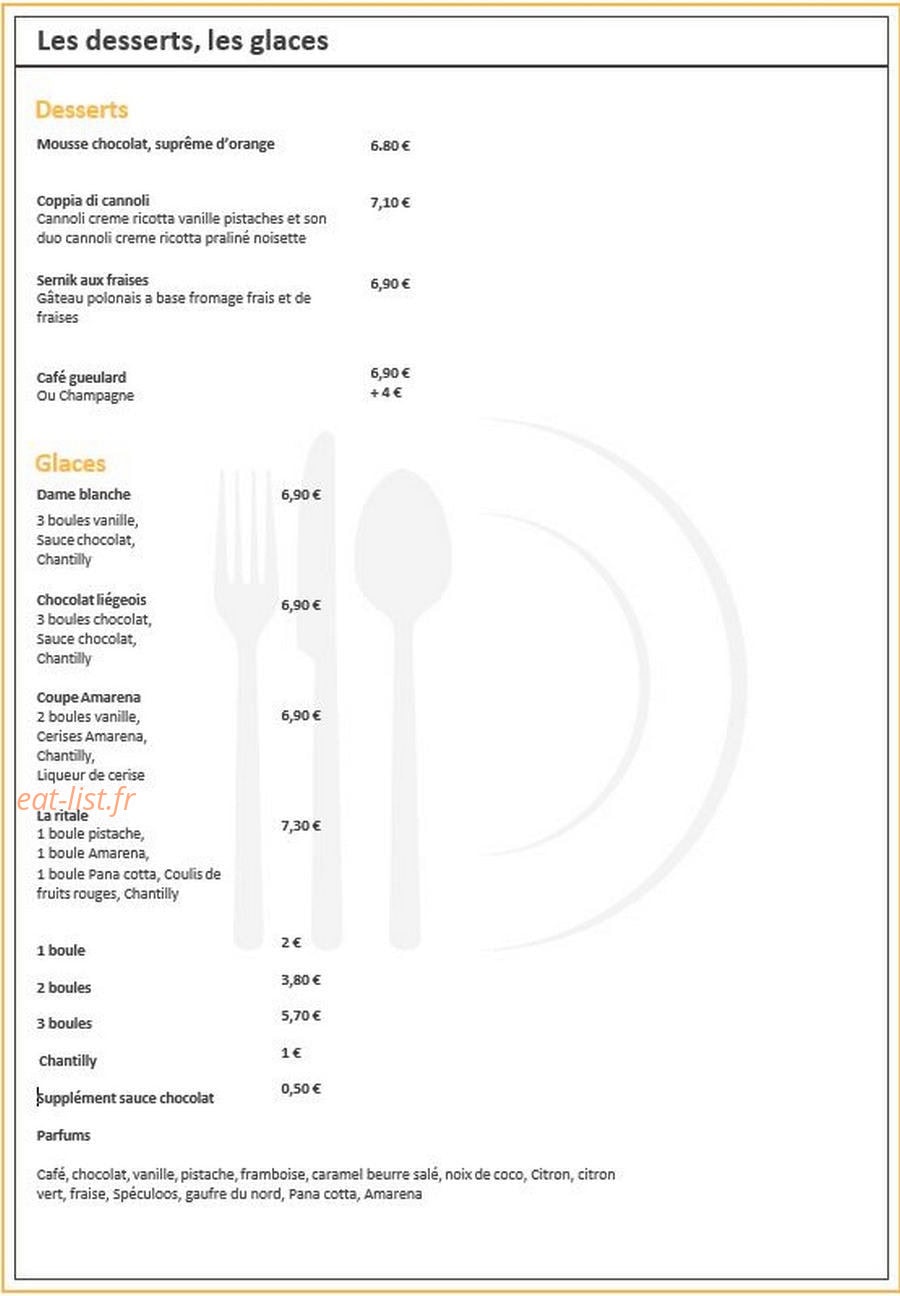 L'officine Des Gourmandises — carte page 2