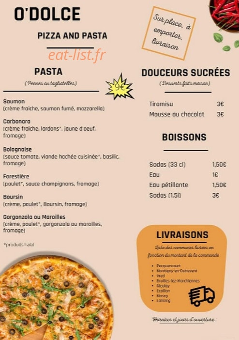 O'dolce — carte page 2