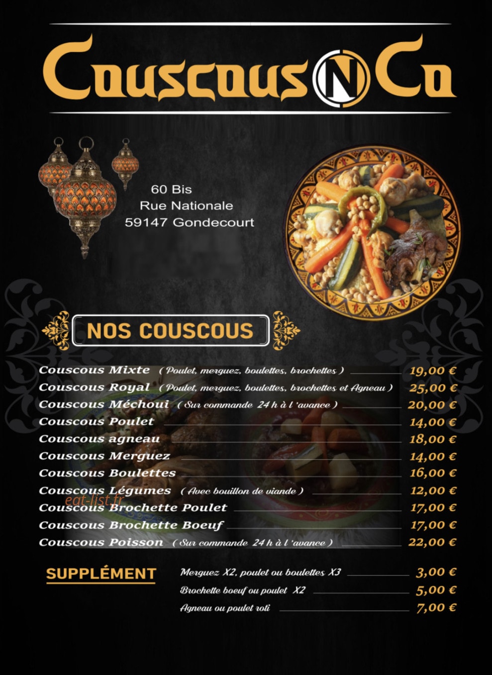 Couscous&Co — carte page 1