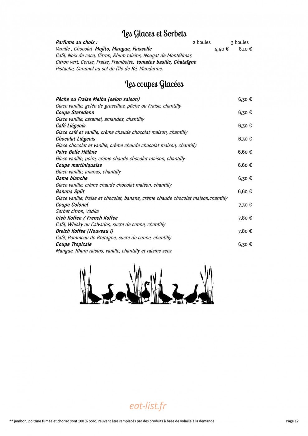Crêperie An Ty Gwenn — carte page 12