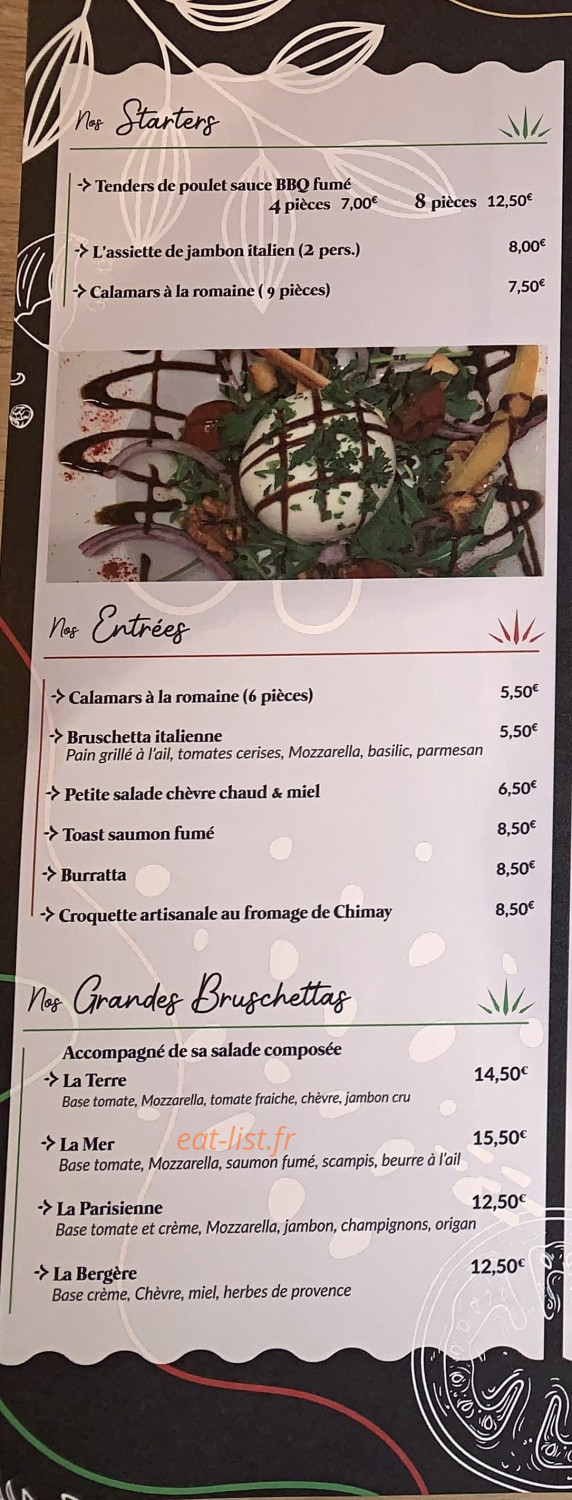 La Rustica — carte page 1