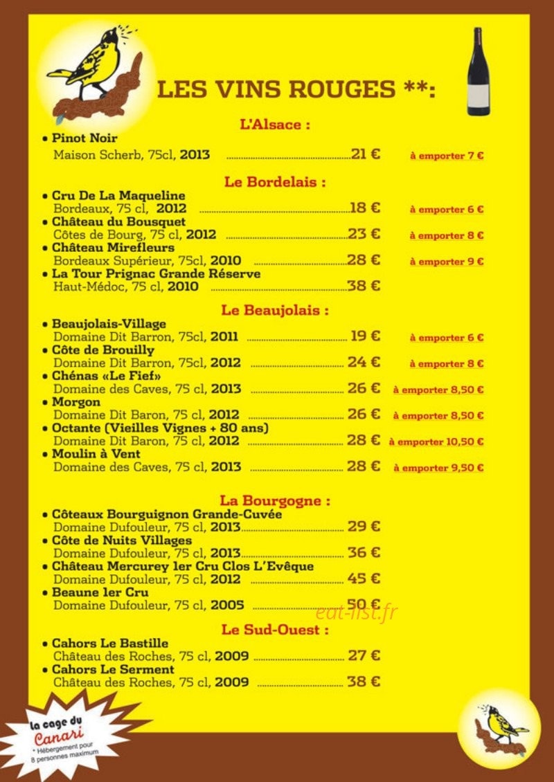 Le canari — carte page 4