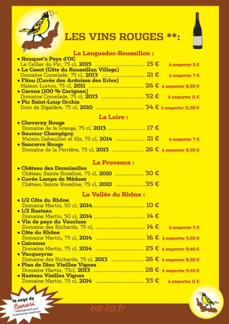 Le canari — carte page 5