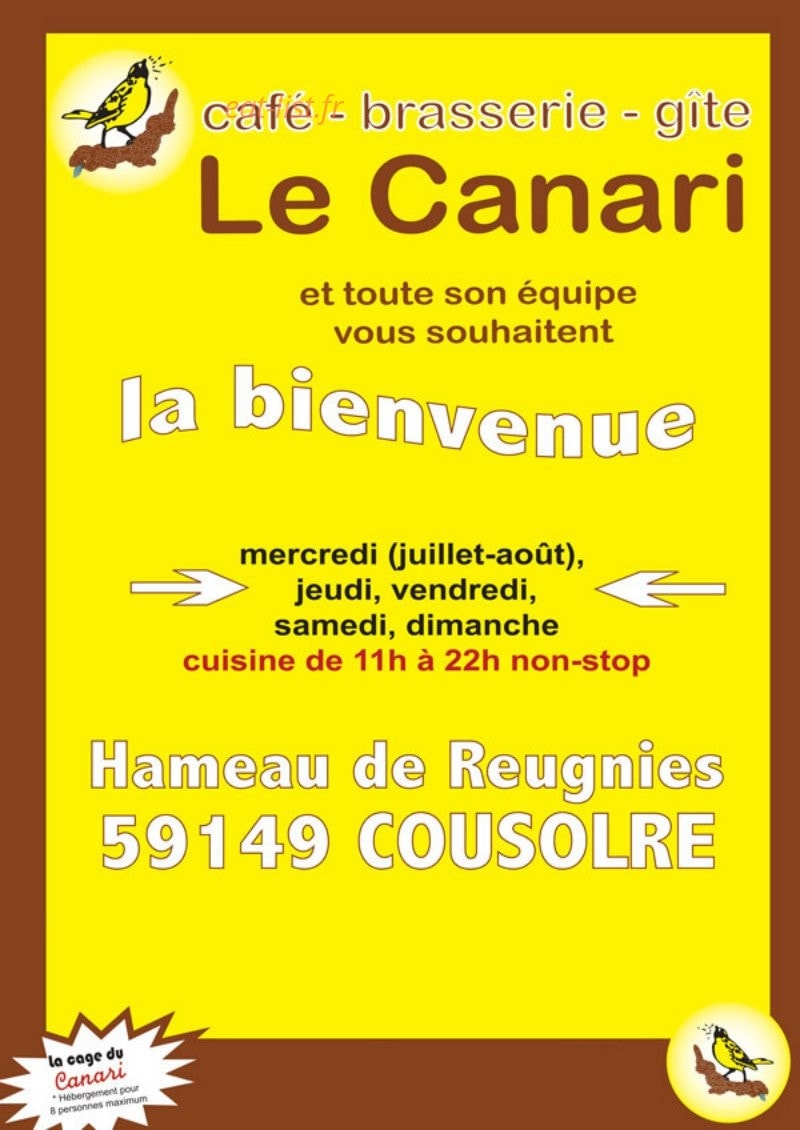 Le canari — carte page 1
