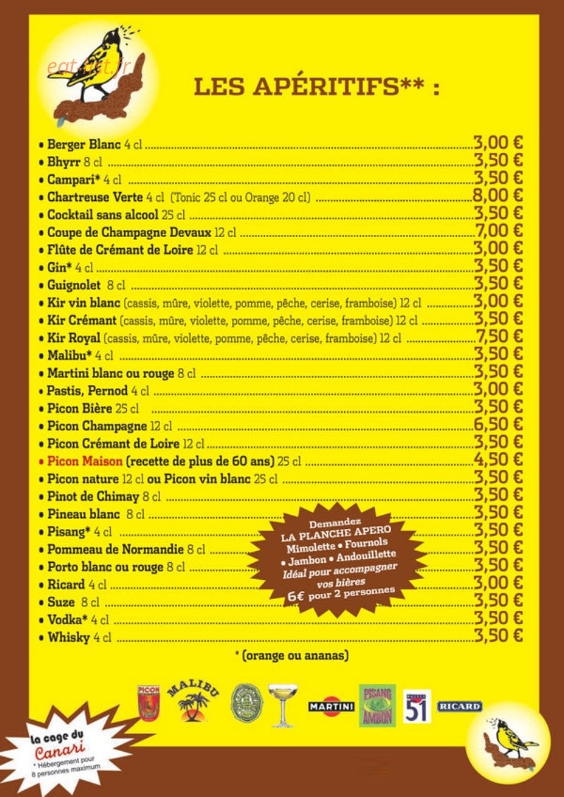 Le canari — carte page 9