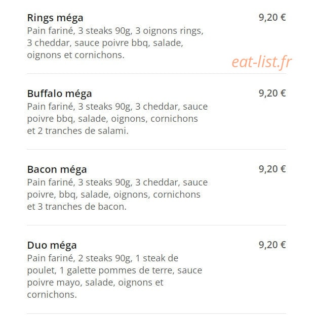Best'Of food — carte page 7