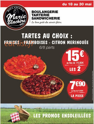 Boulangerie Marie Blachère — carte page 1