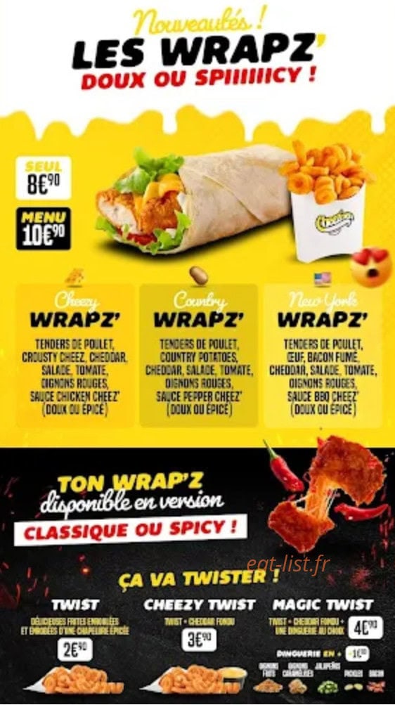 Cheezmen — carte page 4