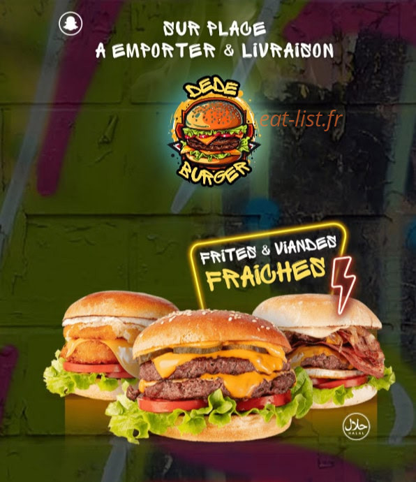 Dede Burger — carte page 1