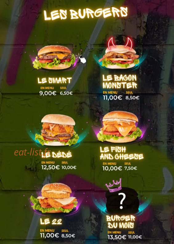 Dede Burger — carte page 2