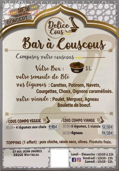 Délice cous — carte page 1