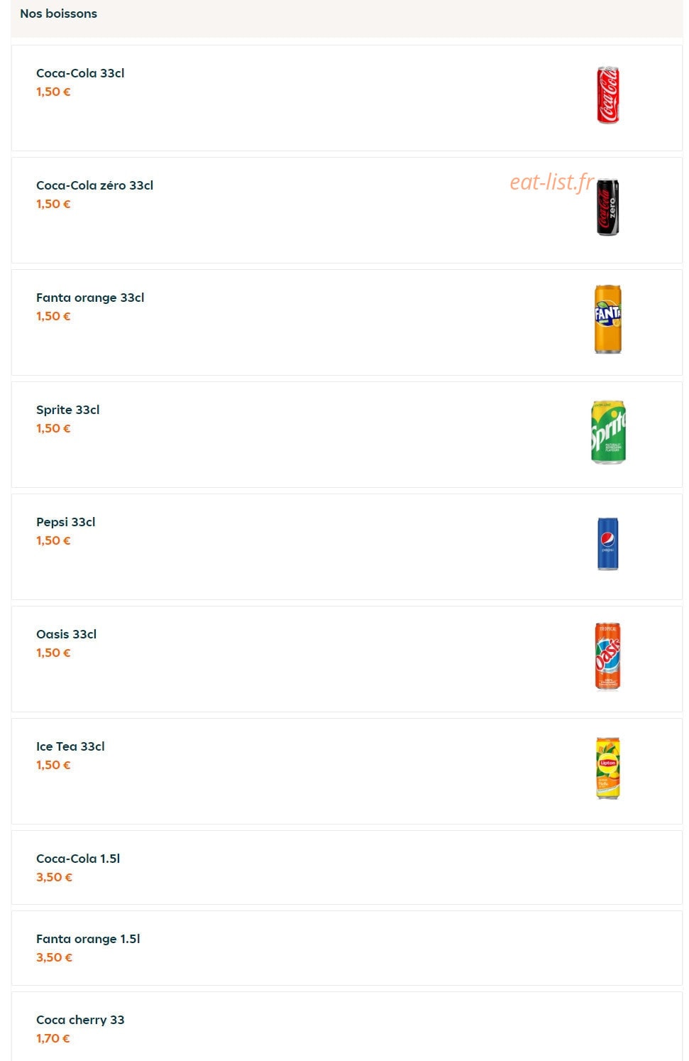 HK Food — carte page 15